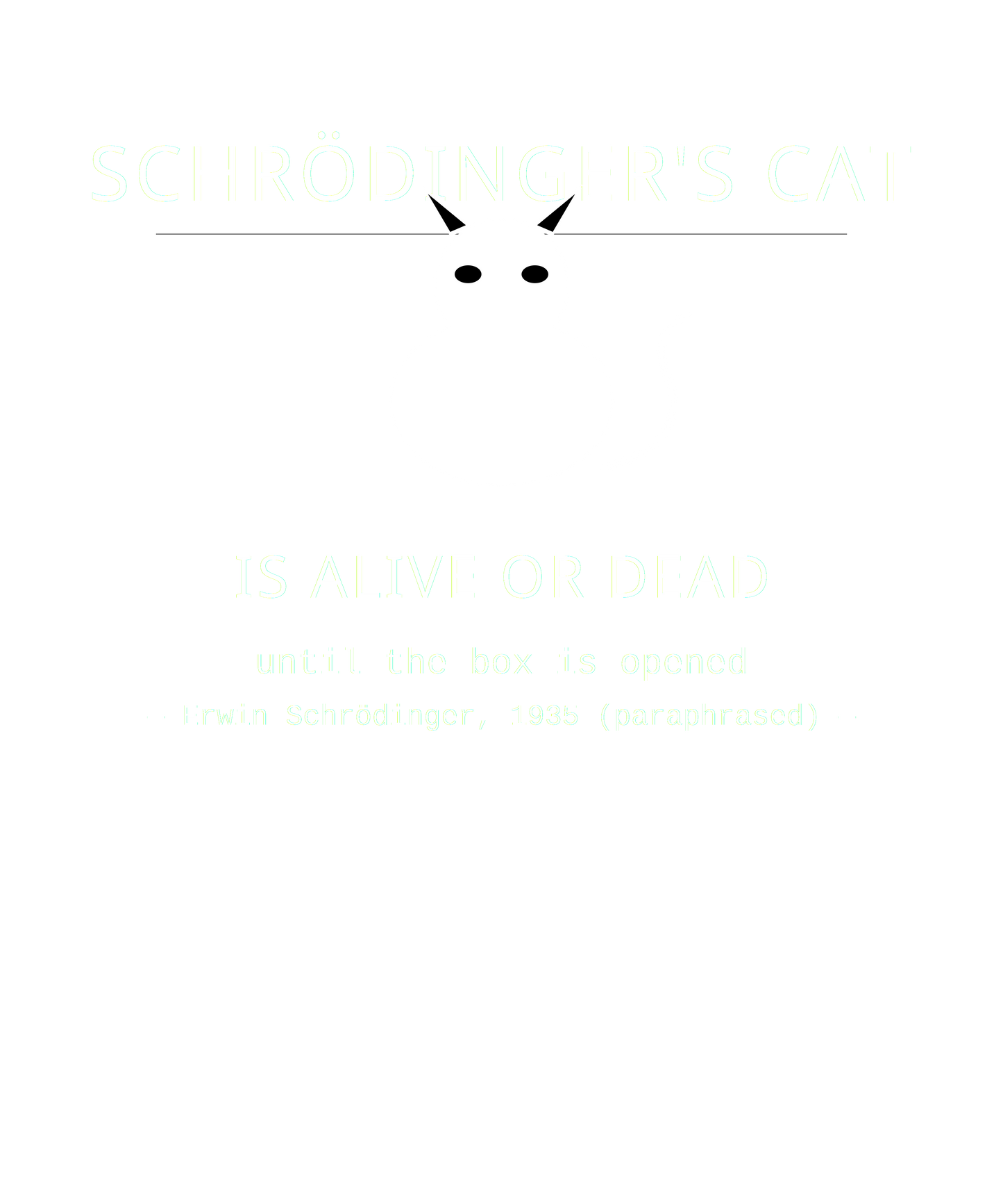 Schrödinger's Cat Is Alive Or Dead – Science Humor Tee