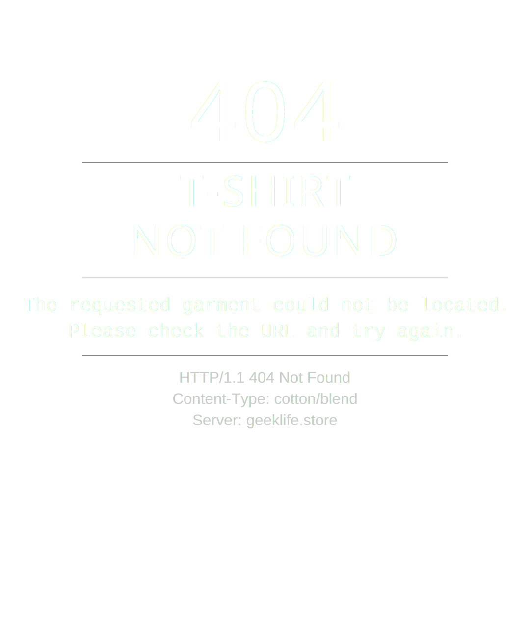 404 T-Shirt Not Found – Funny Programmer Black Tee