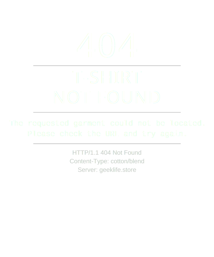 404 T-Shirt Not Found – Funny Programmer Black Tee