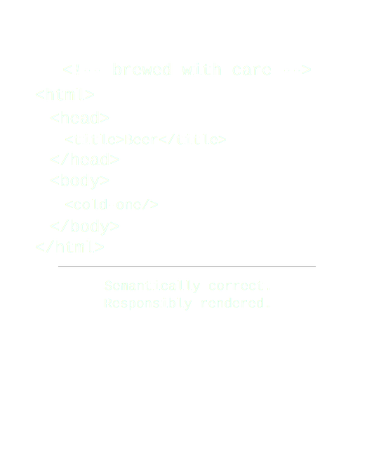 Beer HTML T-Shirt – Programmer Web Dev Humor Tee