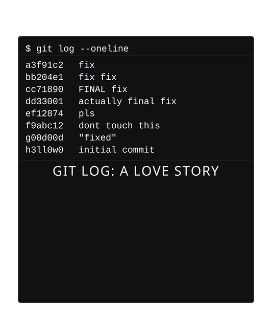 Git Log: A Love Story – Programmer Version Control Tee