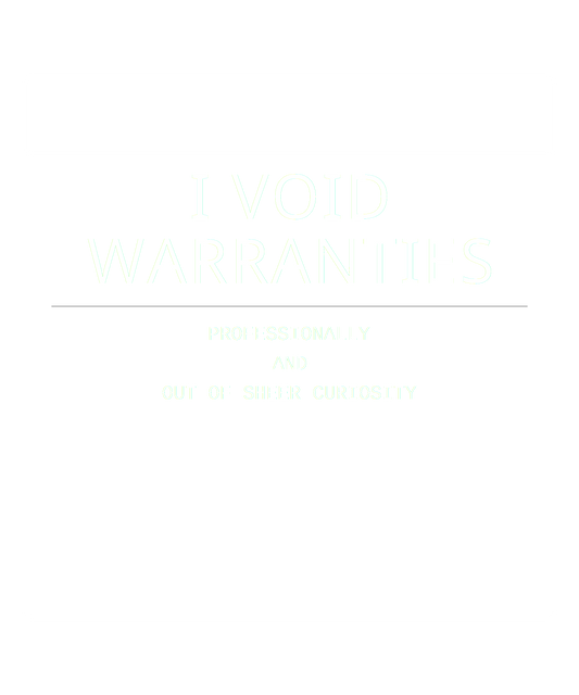 I Void Warranties – Tech Lover's Black Tee