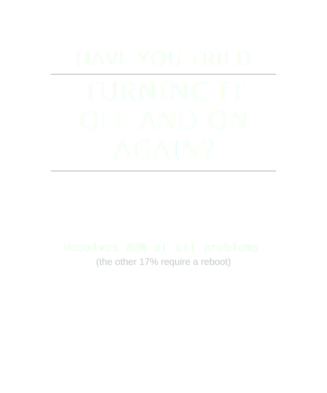 Have You Tried Turning It Off and On Again? – IT Humor Tee
