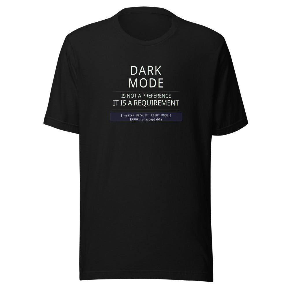 Dark Mode Decree Developer Tee