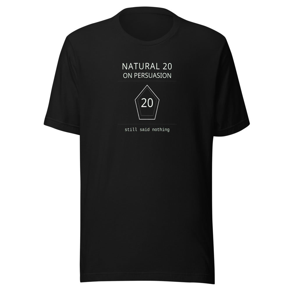 Natural 20 Persuasion Rpg Tee